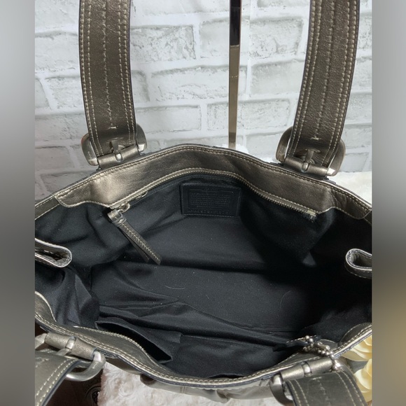 Coach Shimmering Metallic Shoulder Bag - Picture 3 of 4